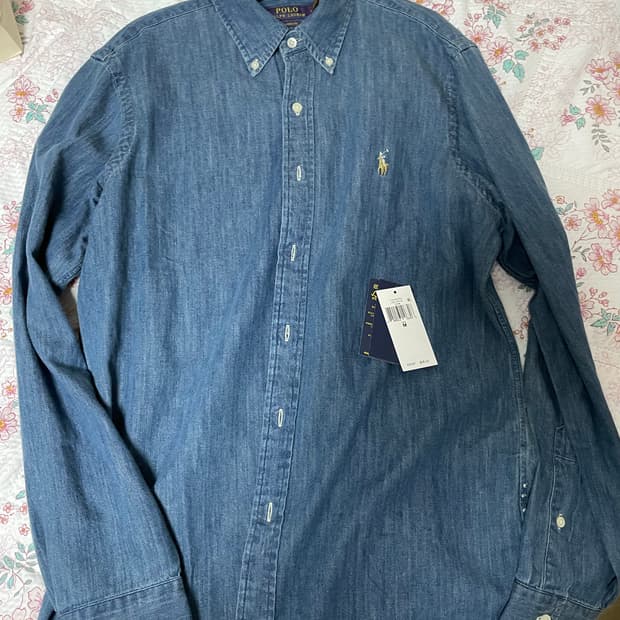 폴로 데님 셔츠 클래식 m