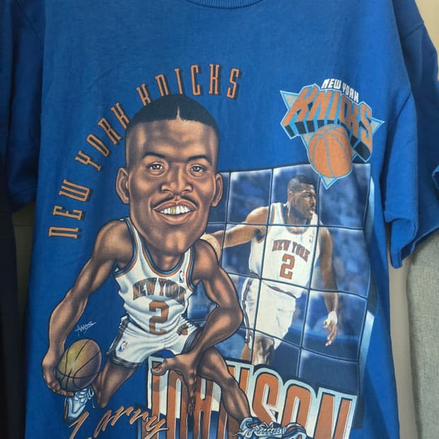 🏀 빈티지 NBA 뉴욕 닉스 래리 존슨 티셔츠 (Larry Johnso