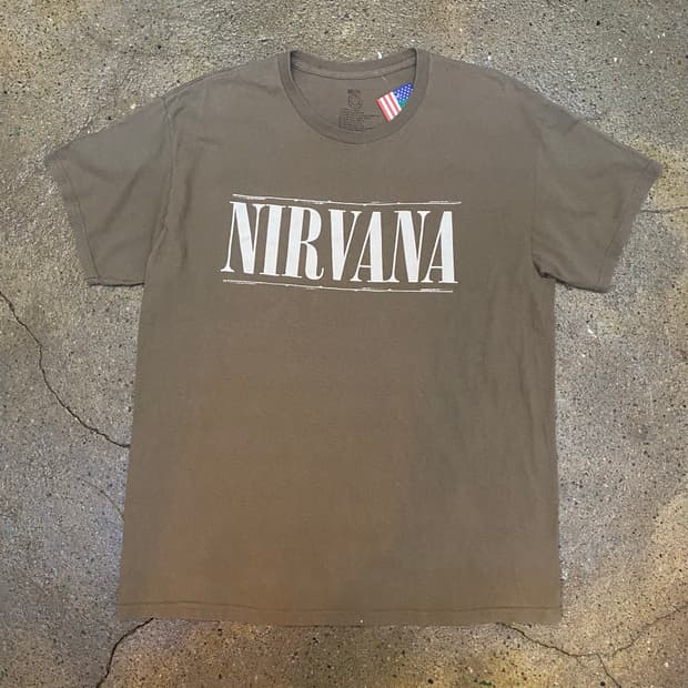 미국 빈티지 Nirvana 너바나 로고 반팔티