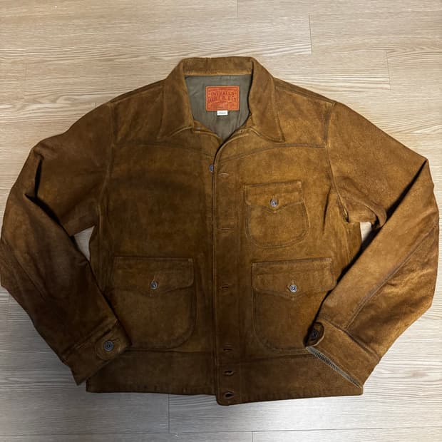 더블알엘  러프아웃 스웨이드 자켓 브라운 L 판매 / L -> M 교환