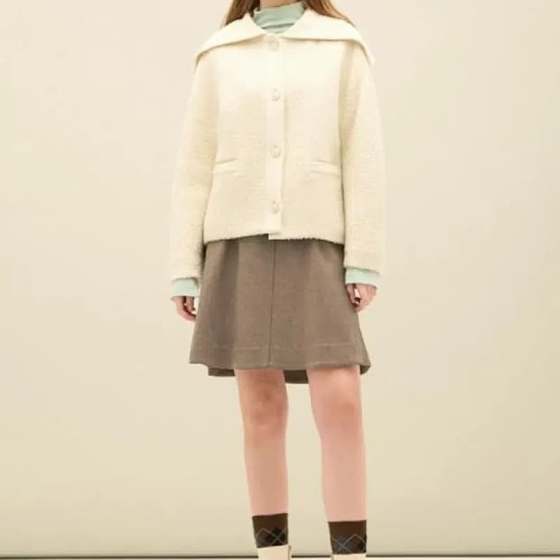 여성 55size SJSJ 부클 코트 자켓