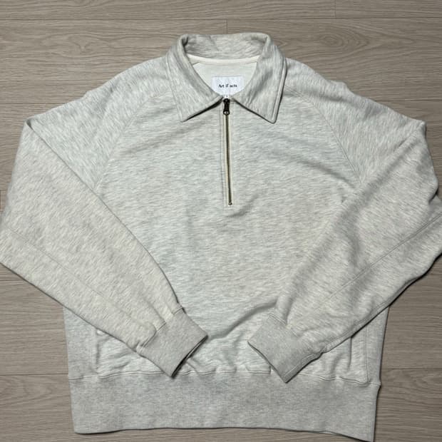 [Lsize] 아트이프액츠 하프집업 스웻셔츠