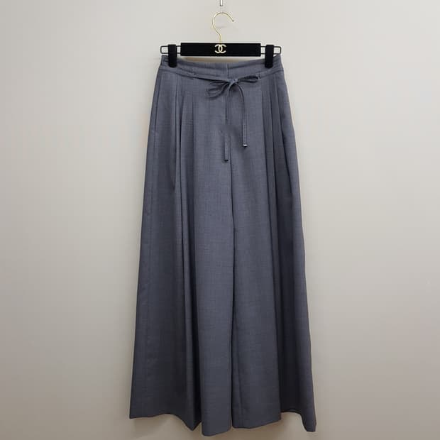 한섬 마인 2025 울 드로우스트링 핀턱 와이드 팬츠 61-90 사이즈