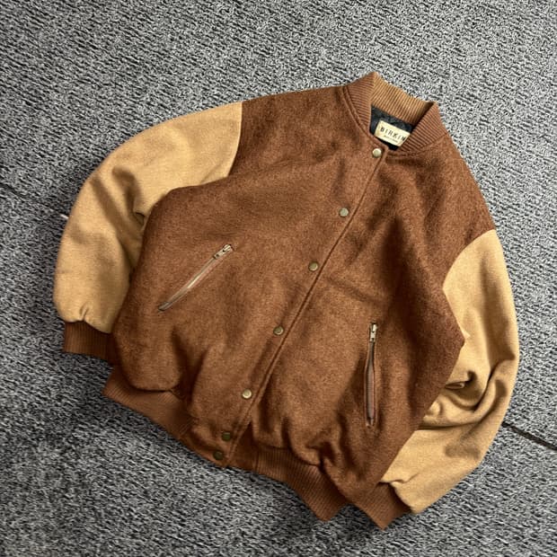 BIRKIN 빈티지 모직 바시티 자켓 2504