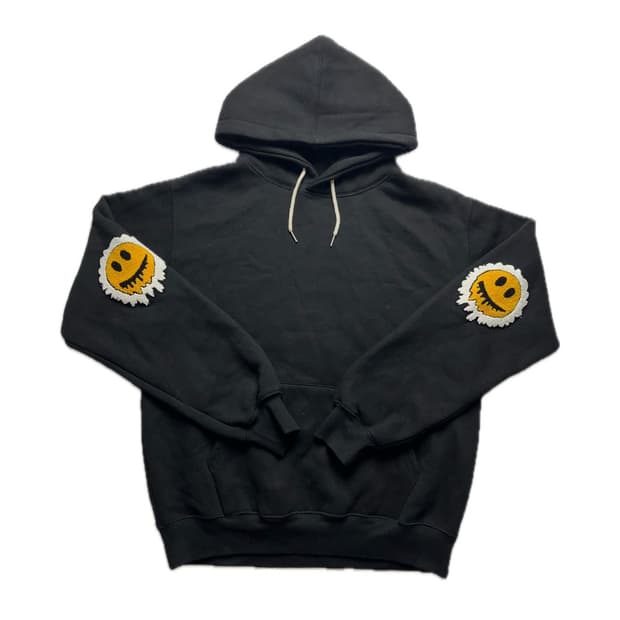 미스터차일드 플라워 엘보 오버핏 검정 후드 중고 구제 빈티지