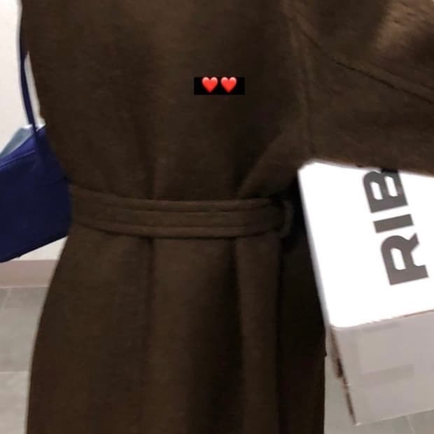 리본빛 May Alpaca Raglan Coat(브라운)