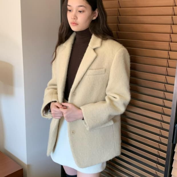 riette 리에뜨 알파카 앙고라 울 누빔자켓