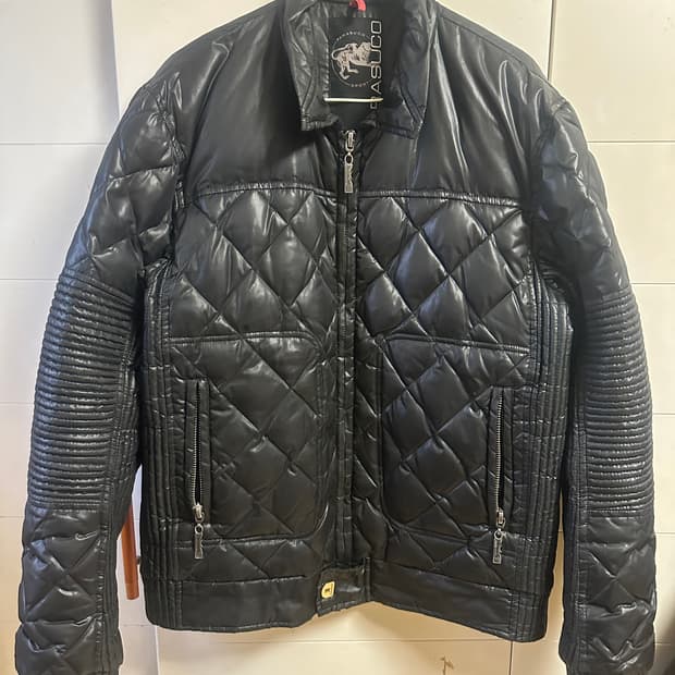 파라수코 유광 바이커 패딩점퍼