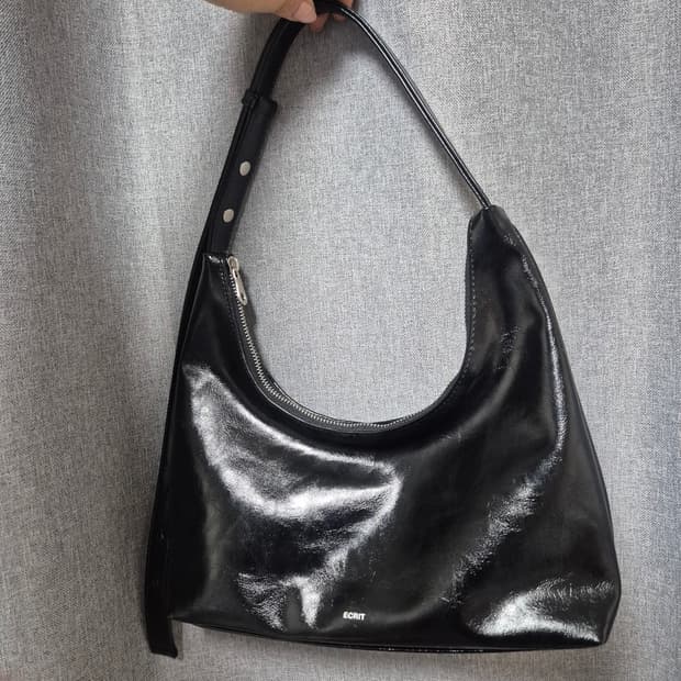 🖤ECRIT 유광 블랙 숄더백/크로스 투웨이백