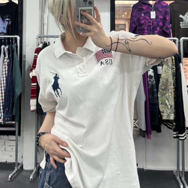 폴로 랄프로렌 USA 성조기 PK 티셔츠