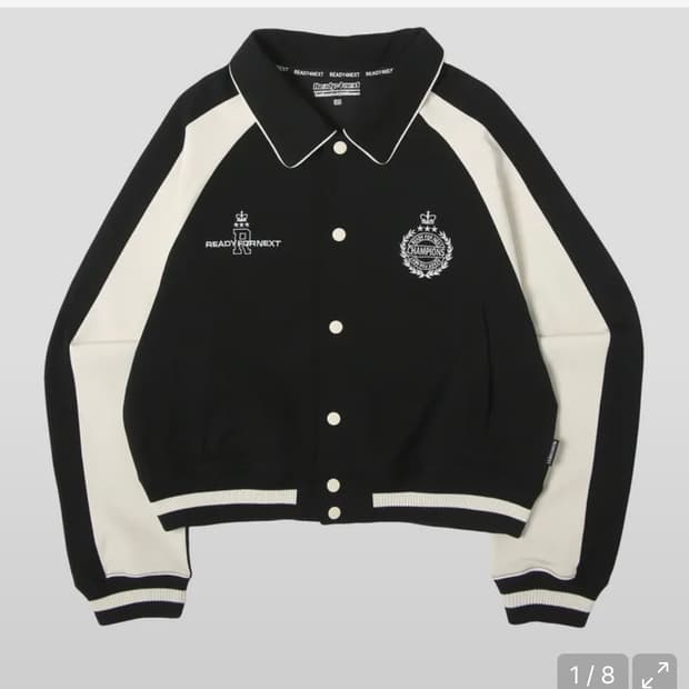 레디포넥스트 우먼즈 엠블럼 바시티 자켓 BLACK