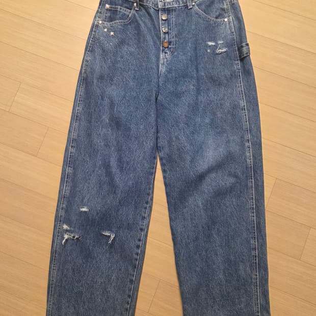 스웨이드 데님팬츠 커스텀