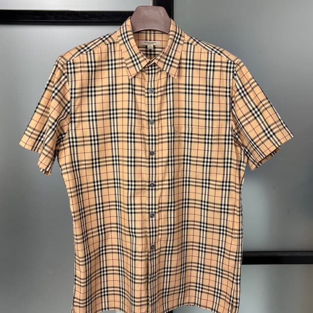  [M]BURBERRY버버리 브라운 노바체크 반팔 셔츠 