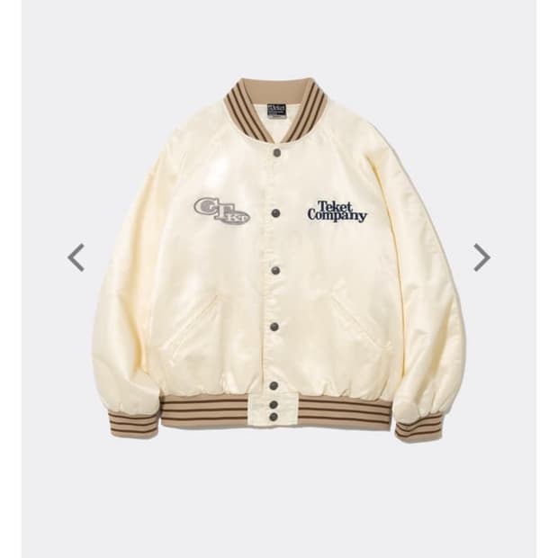 TEKET KEYWORD SATIN JACKET-CREAM