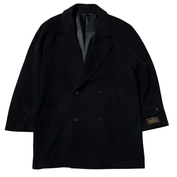 나자레노 가브리엘리 캐시미어 100% 더블 코트 블랙