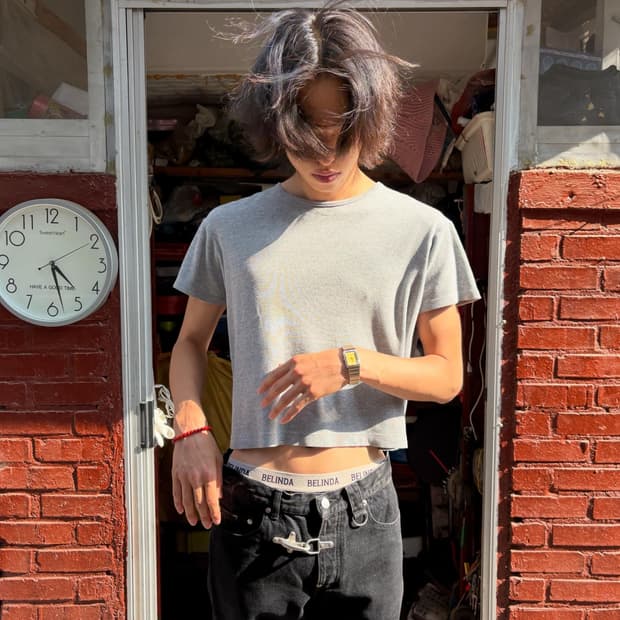 Burberry London Check Pattern Crop Tee