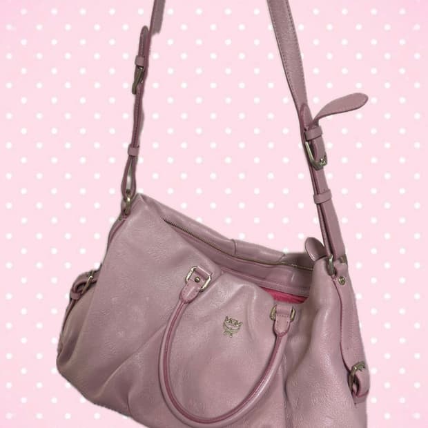 MCM 핑크 빈티지 백