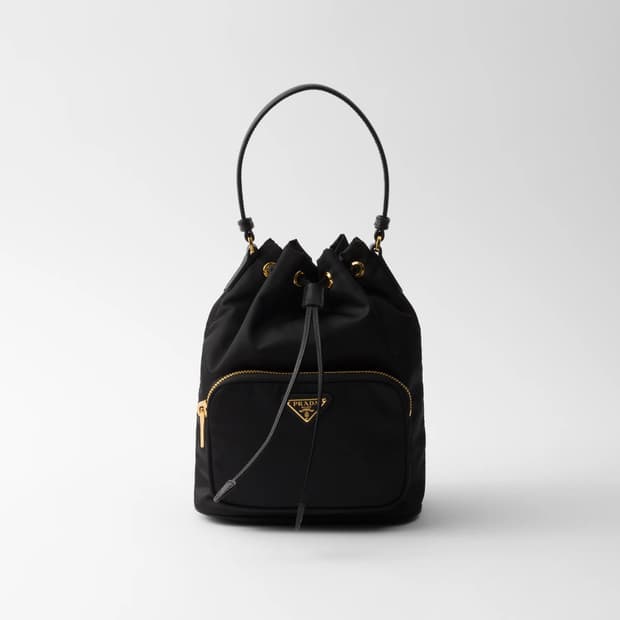 [정품] 프라다 듀엣 리나일론 삼각로고  버킷 크로스백 