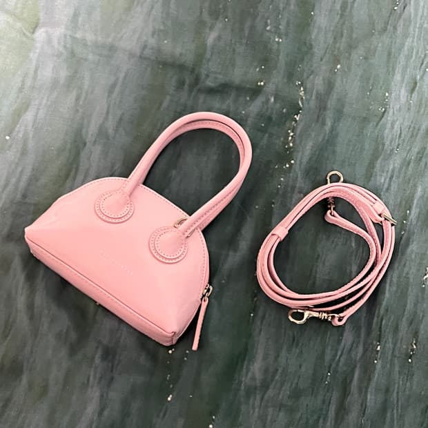 마지셔우드 베셋미니 핑크 크링클 마이크로스 백 