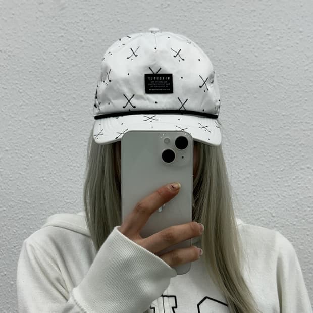 나이키 골프 패턴 화이트 볼캡