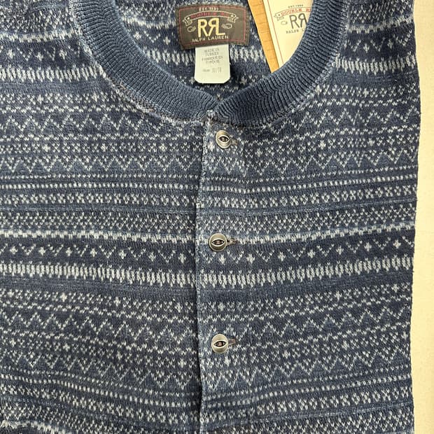 rrl 자카드 헨리넥 XL 새상품