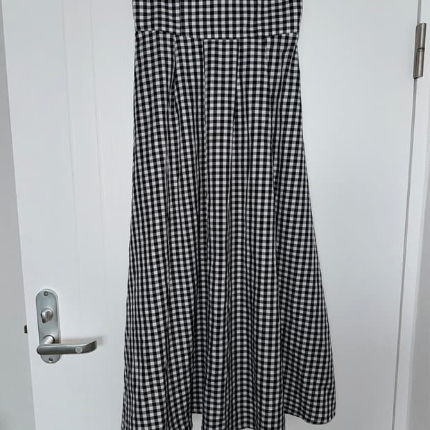 Gingham Corset Long Skirt