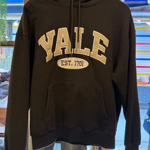 예일 블랙 후드티