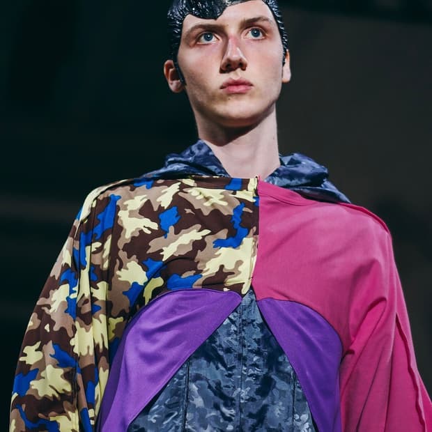 꼼데가르송 옴플 19ss 슬릿 와이드 슬리브 레이어드 탑