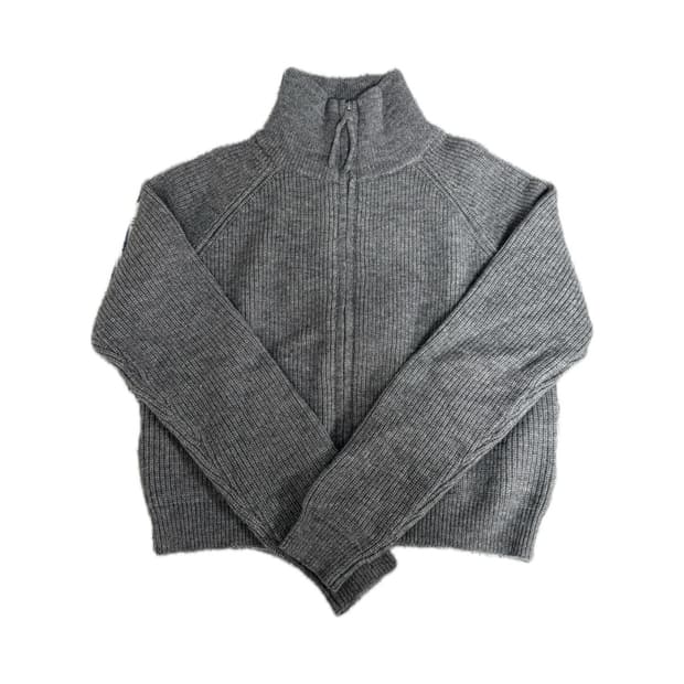 골지 투웨이 니트 집업