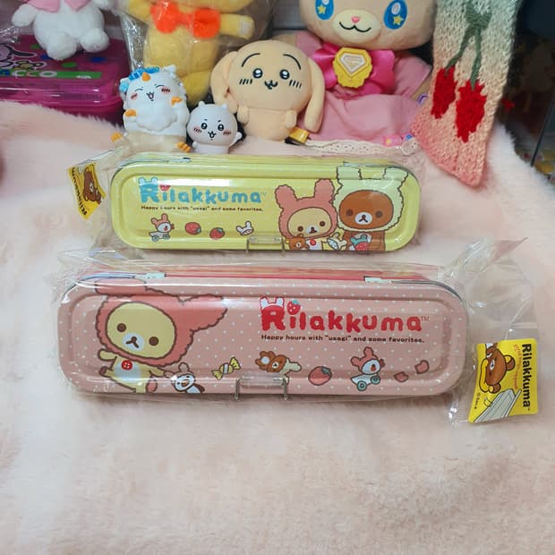 미개봉) 고전 우사기 코리락쿠마 2단 틴케이스 필통 산엑스 캐릭터 학용품