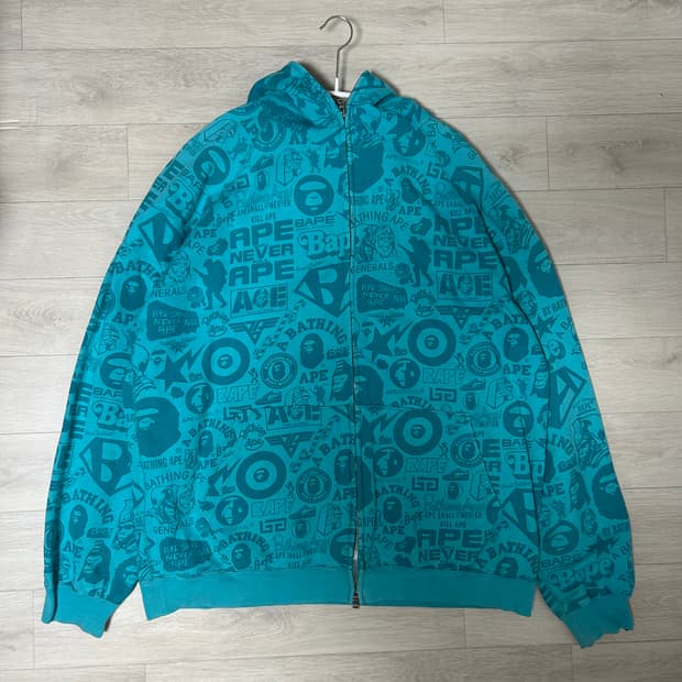 베이프 멀티로고 후드 xl