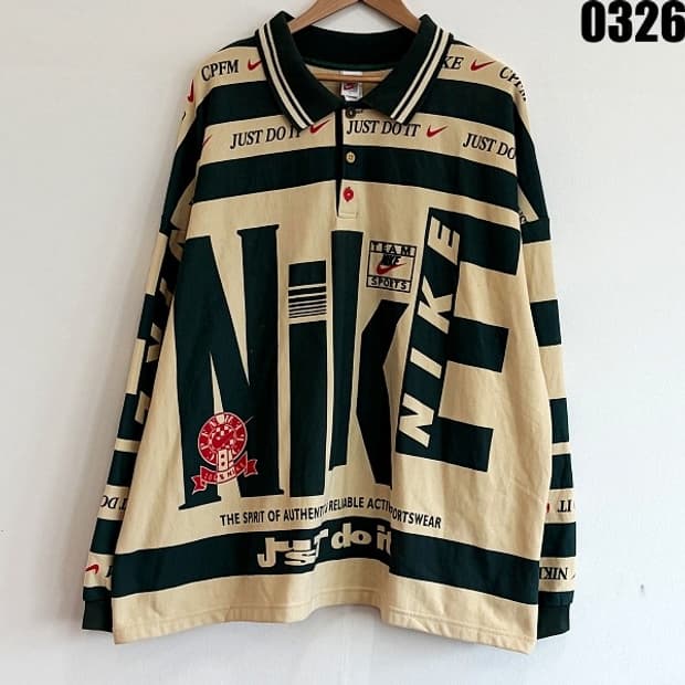 나이키 CPFM 협업 럭비티 롱슬리브 긴팔 XL 0326 