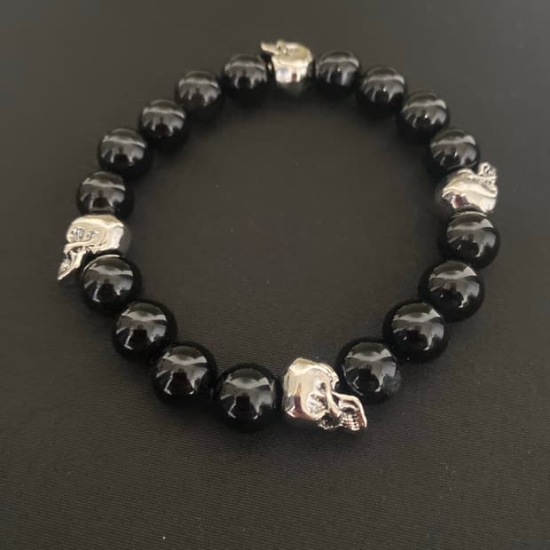 스컬 오닉스 팔찌