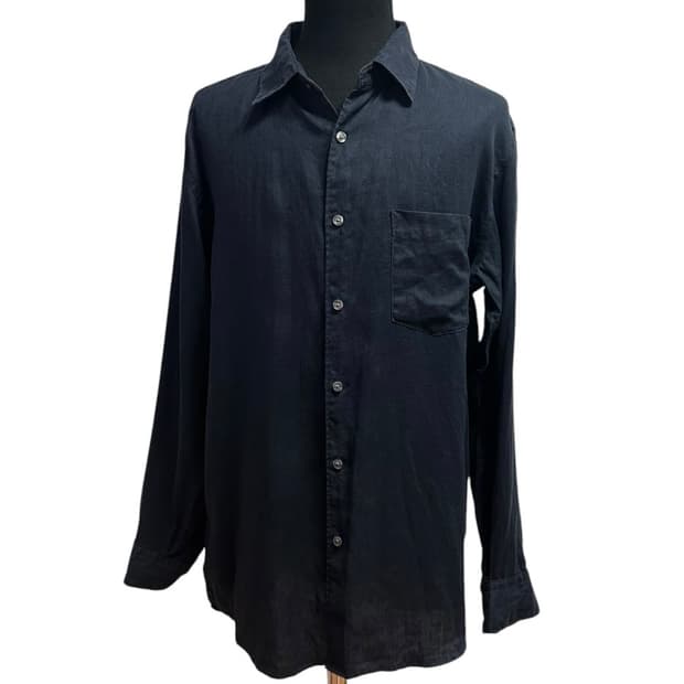 유니클로 네이비 린넨셔츠 XL size