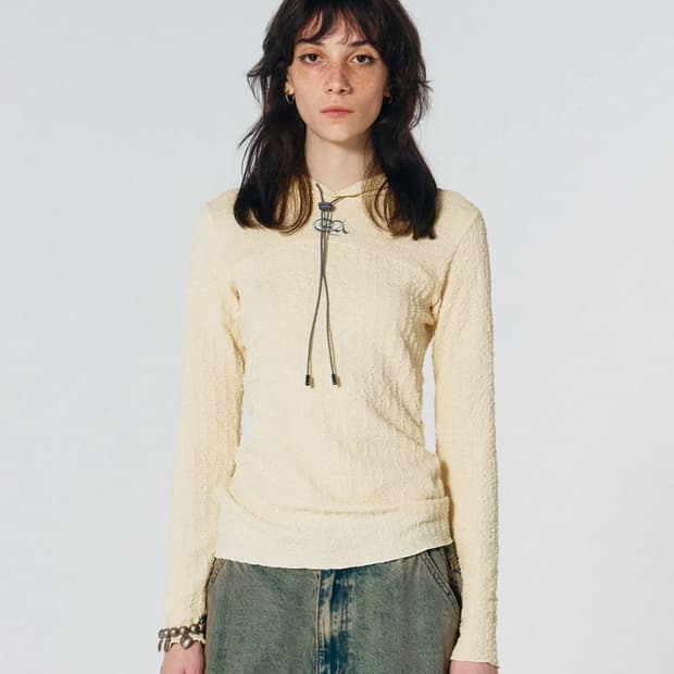 E-string Crinkle Hoodie Lemon 스컬프터