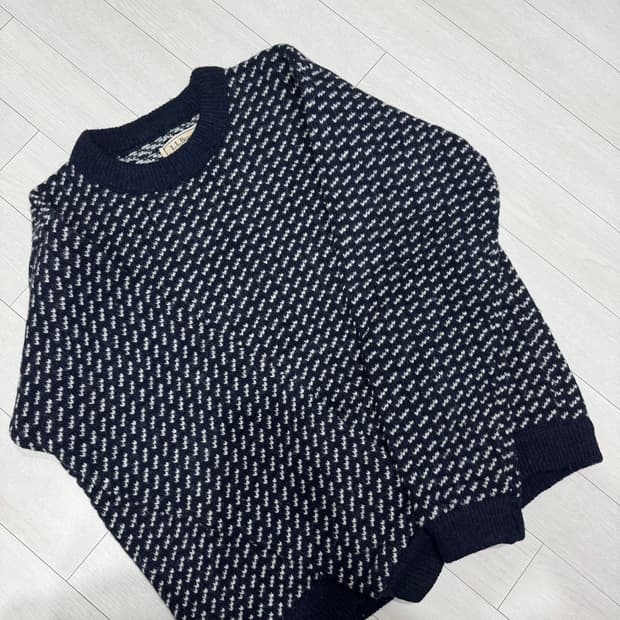 빈티지 엘엘빈 버드아이 니트 라지