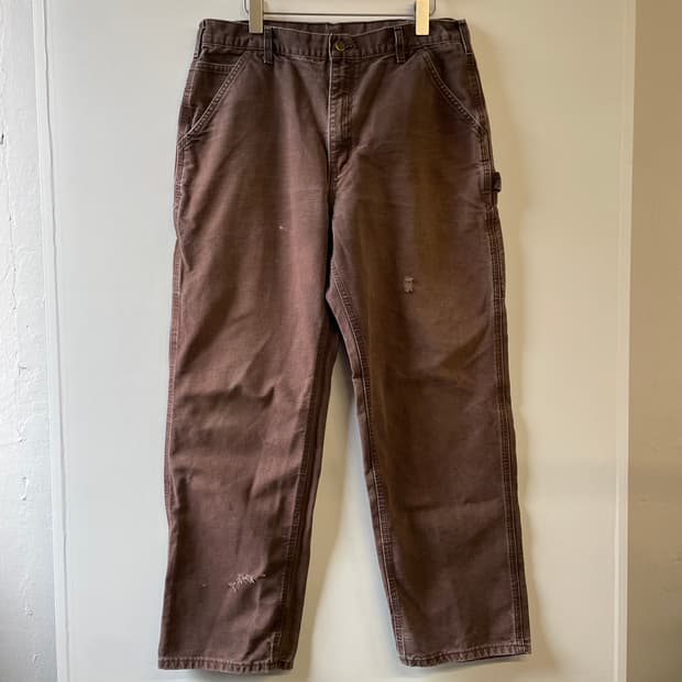 칼하트 다크 브라운 워크팬츠