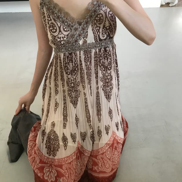 vintage pattern lace one-piece