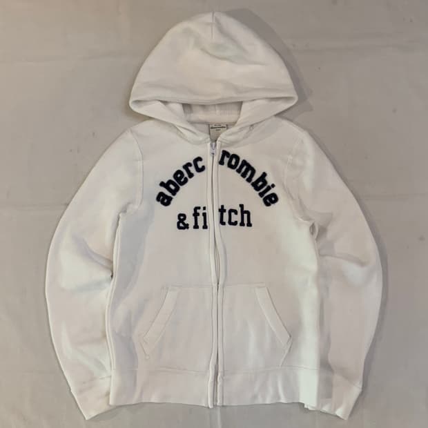 아베크롬비 대장급 딱붙핏 후드집업 화이트
