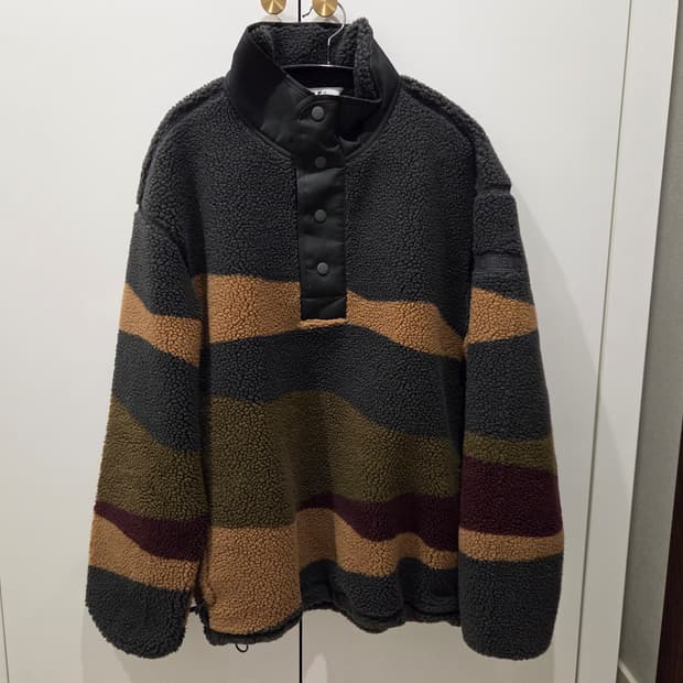 신품급_(M)에이글 AIGLE 플리스 카모 패턴 풀오버