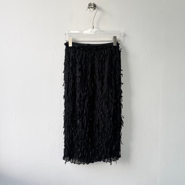 빈티지 테슬 프린지 스커트 