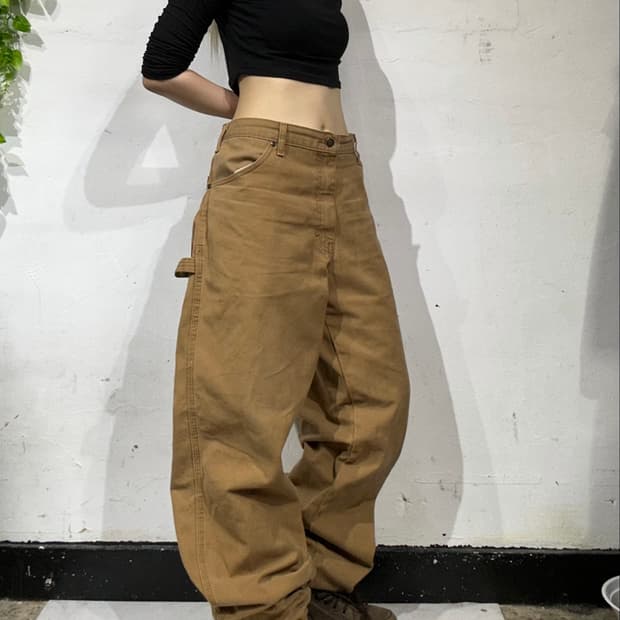 디키즈 베이지 된장 카펜터 워크 데님 팬츠 청바지