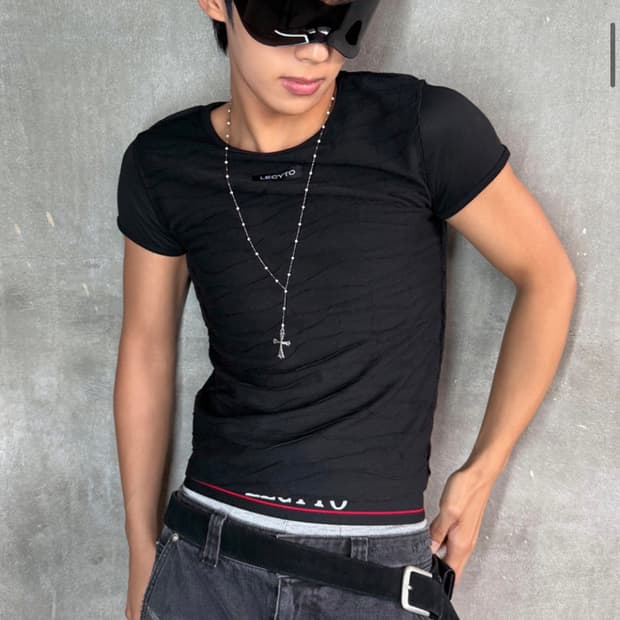 Wave Relief T-Shirt_[Black]