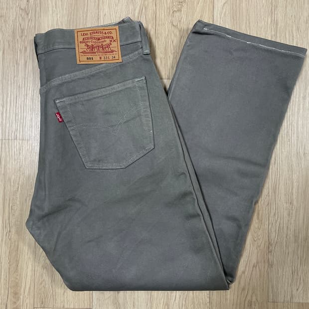 31) 90's 리바이스 501 그레이 코팅 데님팬츠(미국제)데드스탁