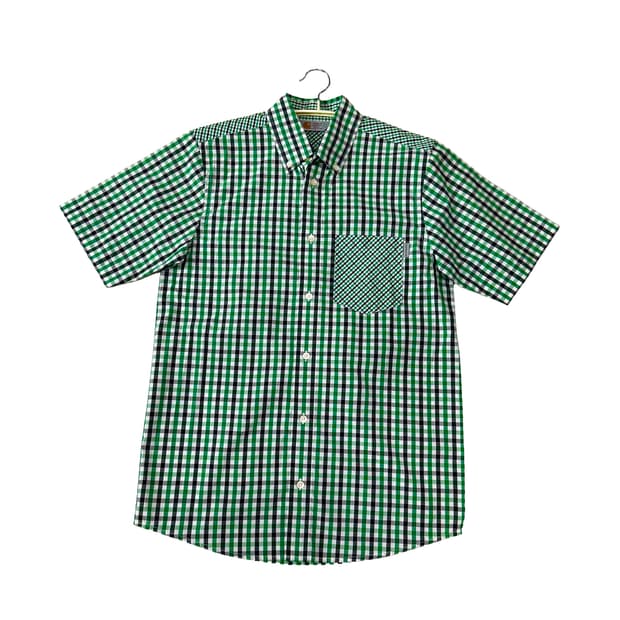 칼하트 그린 체크 반팔 셔츠