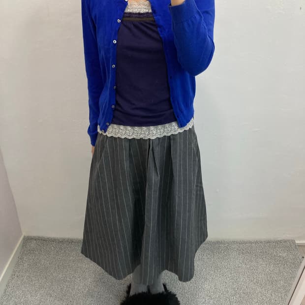 블루 레이스 가디건