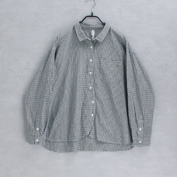 koti koti _ gingham check cotton shirt