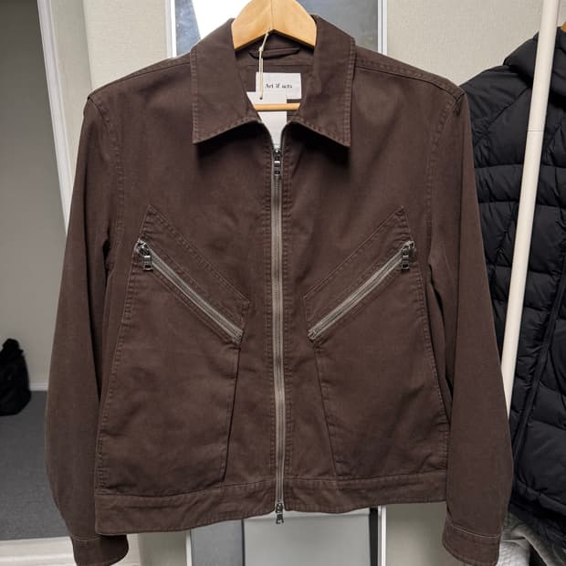 새상품 아트이프액츠 가먼트 워시드 코튼 플라이트자켓M