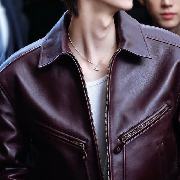 셀린느 크리스탈 목걸이 실버