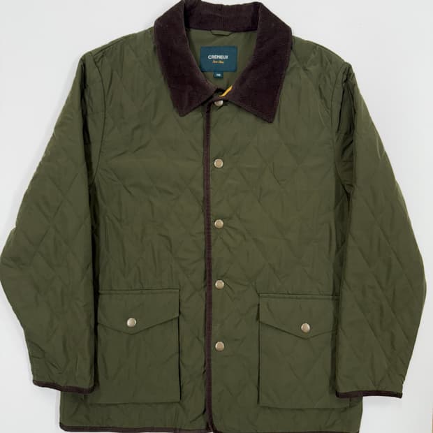 코듀로이 카키 퀄팅자켓